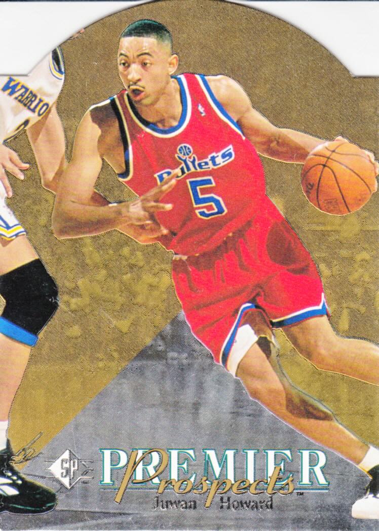 Front view of Juwan Howard 1994-95 SP #D5 basketball card - Die-Cut edition (Washington Bullets)