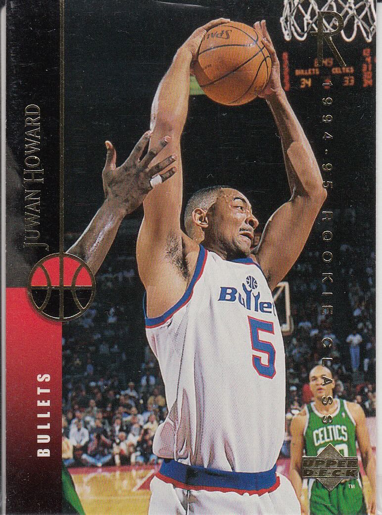 Front view of Juwan Howard 1994-95 Upper Deck #331 basketball card - Base edition (Washington Bullets)