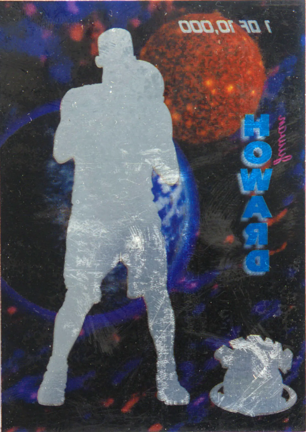 Back scan of Juwan Howard 1995 Signature Rookies #5 showing stats for Michigan Wolverines - Juwan Howard Collector Private Collection