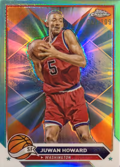 Juwan Howard | 2023-24 Topps Topps Chrome Base Set Aqua Refractor #101