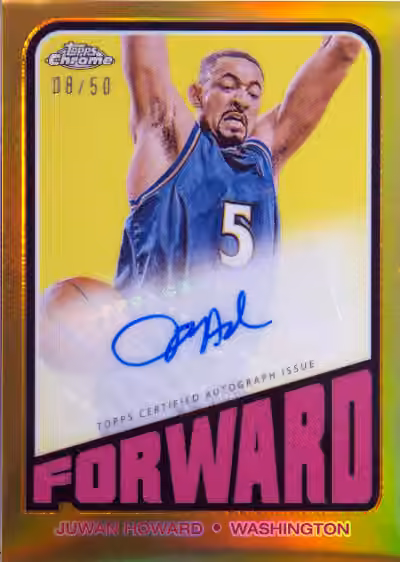 Juwan Howard | 2023-24 Topps Topps Chrome  '72 Topps Autographs Gold Refractor #TA-JHO