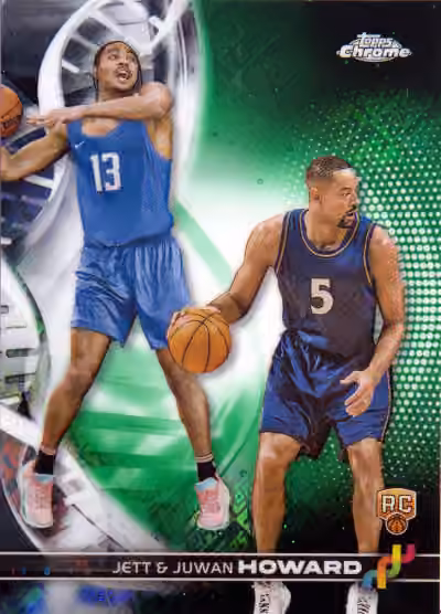 Juwan Howard / Jett Howard | 2023-24 Topps Topps Chrome DNA Green Logo Refractor #DNA-3