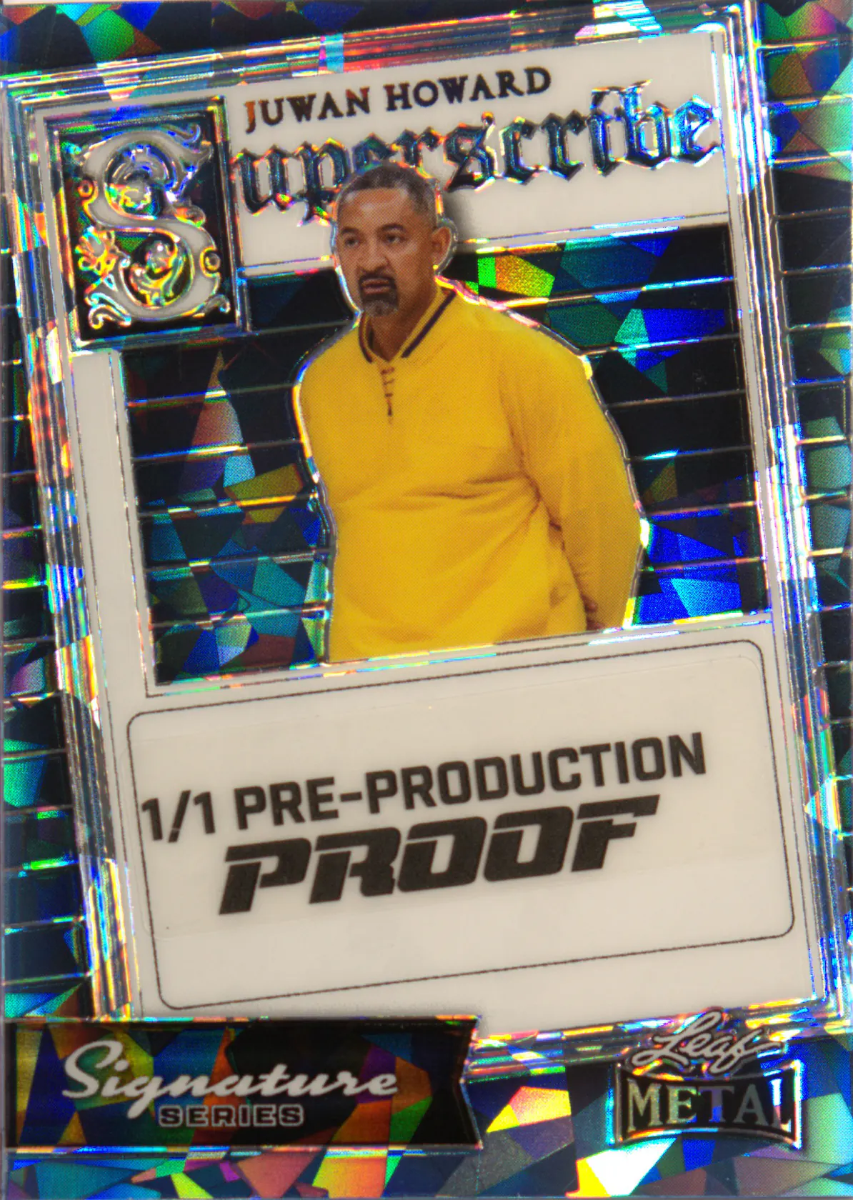 Juwan Howard 2024-25 Leaf Leaf Metal Signature Series Superscribe Pre Production Proof Blue #S-JH1