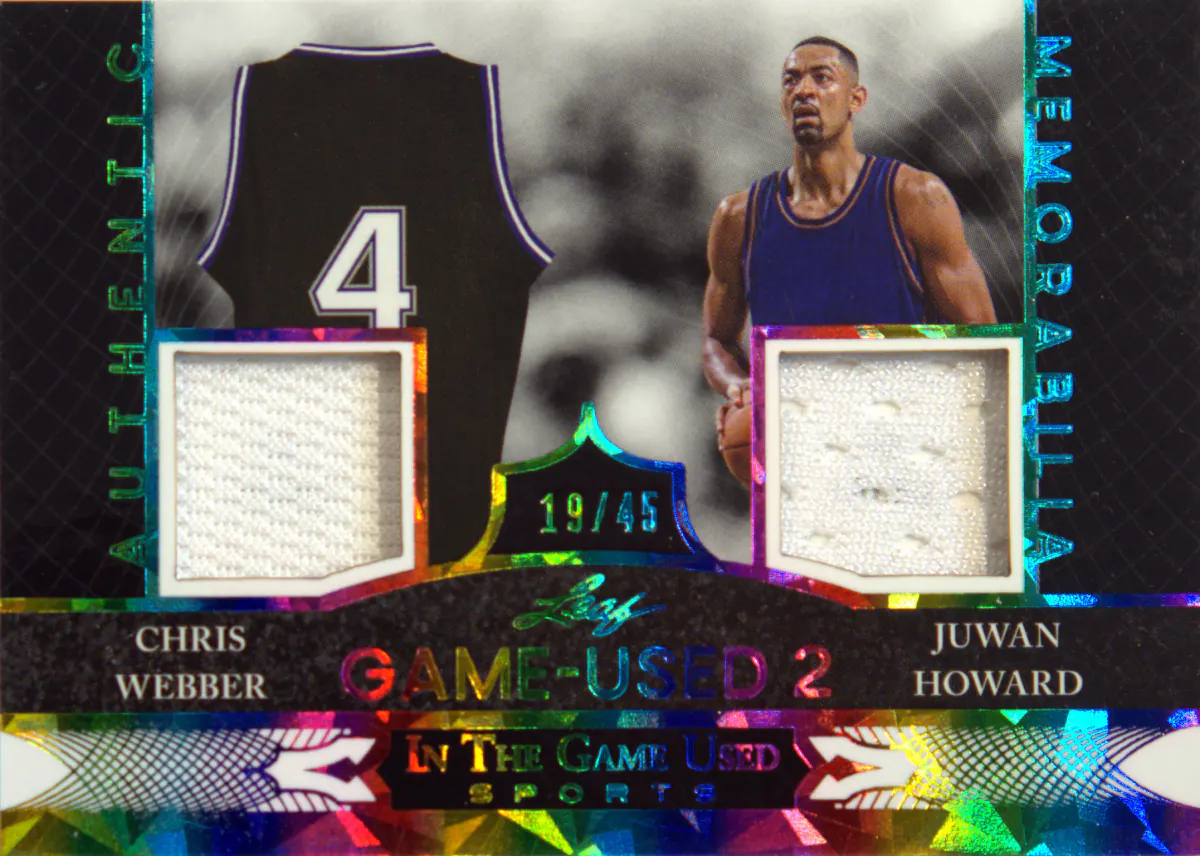 Juwan Howard 2024-25 Leaf Leaf In The Game Used Sports Game Used 2 Rainbow #IG2-3