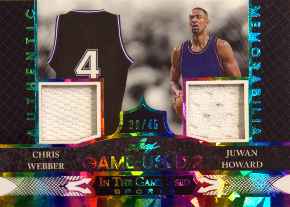 Juwan Howard 2024-25 Leaf Leaf In The Game Used Sports Game Used 2 Rainbow #IG2-3
