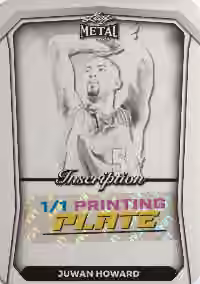 Juwan Howard 2024-25 Leaf Metal Printing Plate Black #HI-JH2 - Printing Plate Black