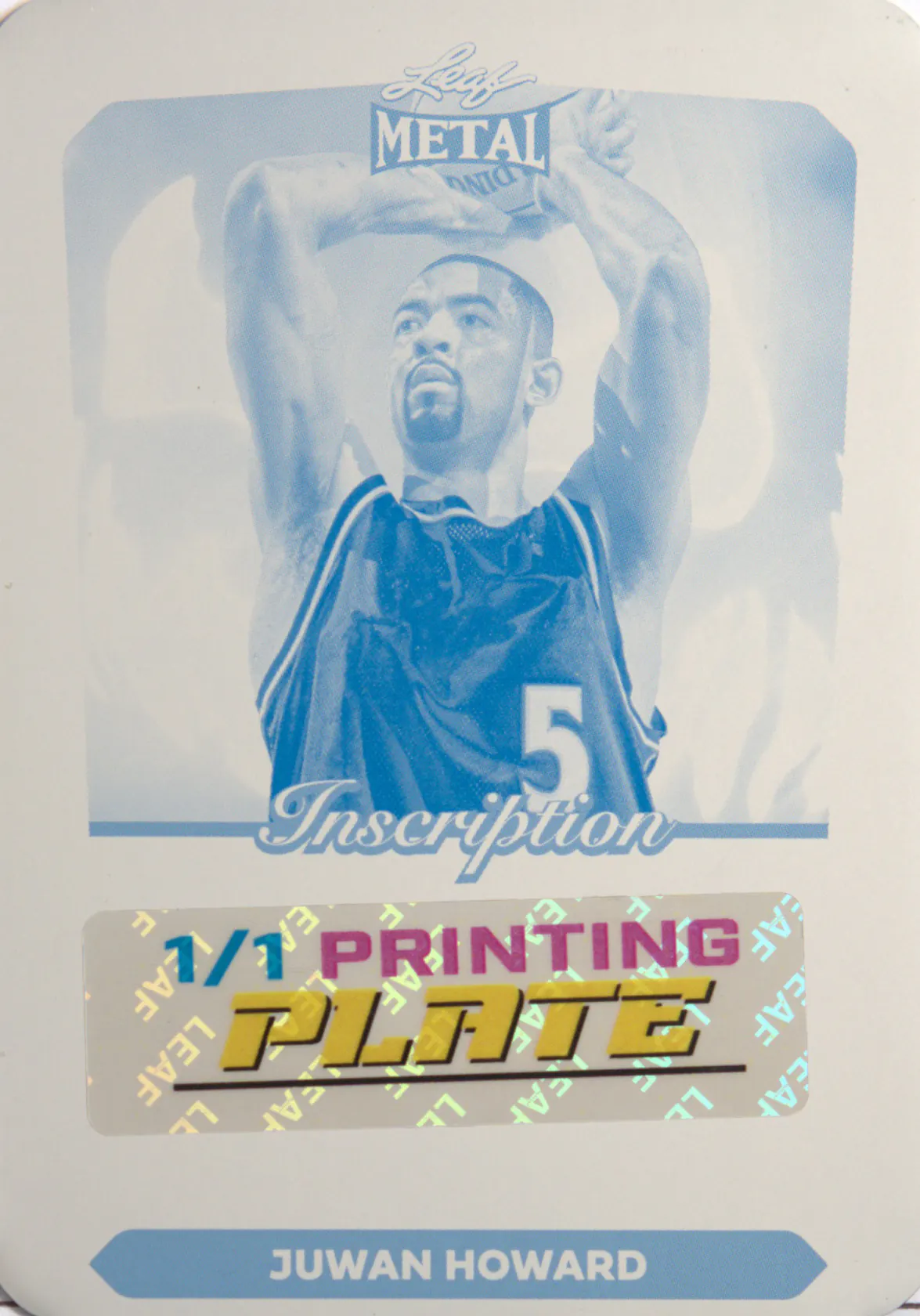 Juwan Howard 2024-25 Leaf Leaf Metal Helloween Exclusives Printing Plate Cyan #HI-JH2
