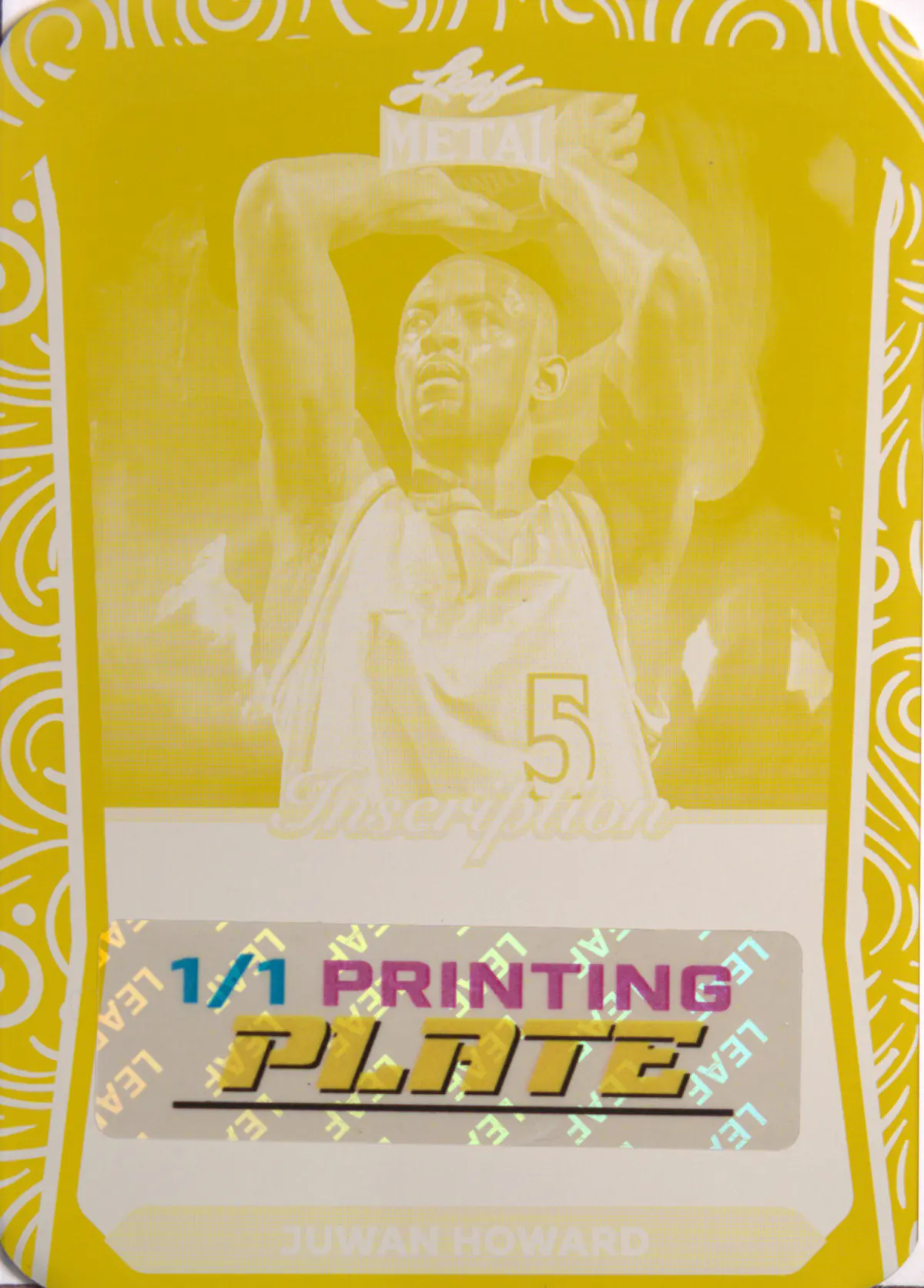 Juwan Howard 2024-25 Leaf Leaf Metal Helloween Exclusives Printing Plate Yellow #HI-JH2