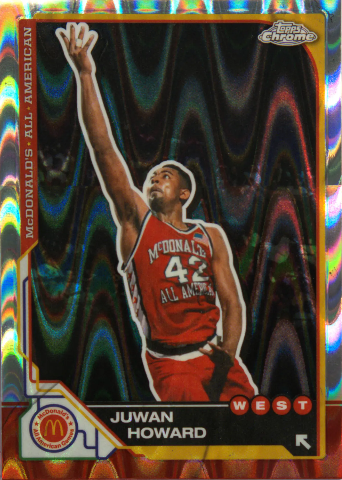 Juwan Howard 2025-26 Topps Topps Chrome McDonald's All American RayWave Refractor #83