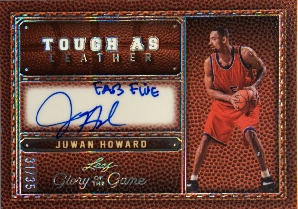 Juwan Howard 2025-26 Leaf Leaf Glory Of The Game Tough As Leather Silver Holo #TL-JH1