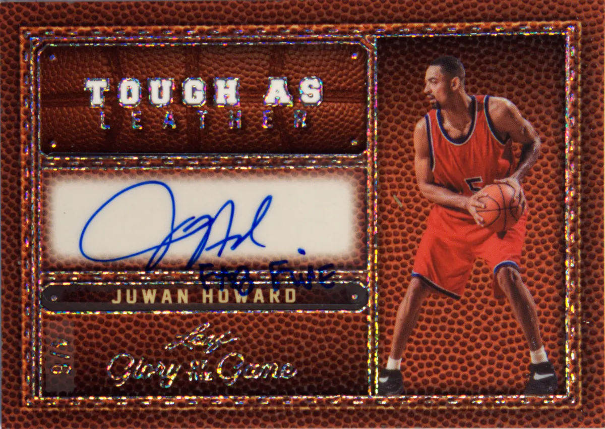 Juwan Howard 2025-26 Leaf Leaf Glory Of The Game Tough As Leather Sparkle #TL-JH1